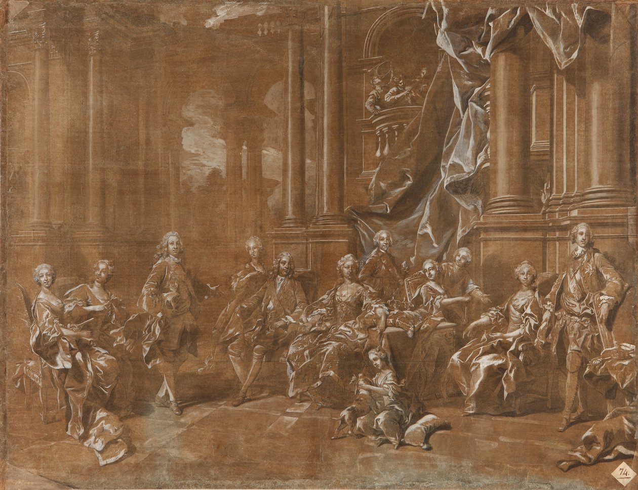 Rodina Philipa V. od Louis Michel van Loo