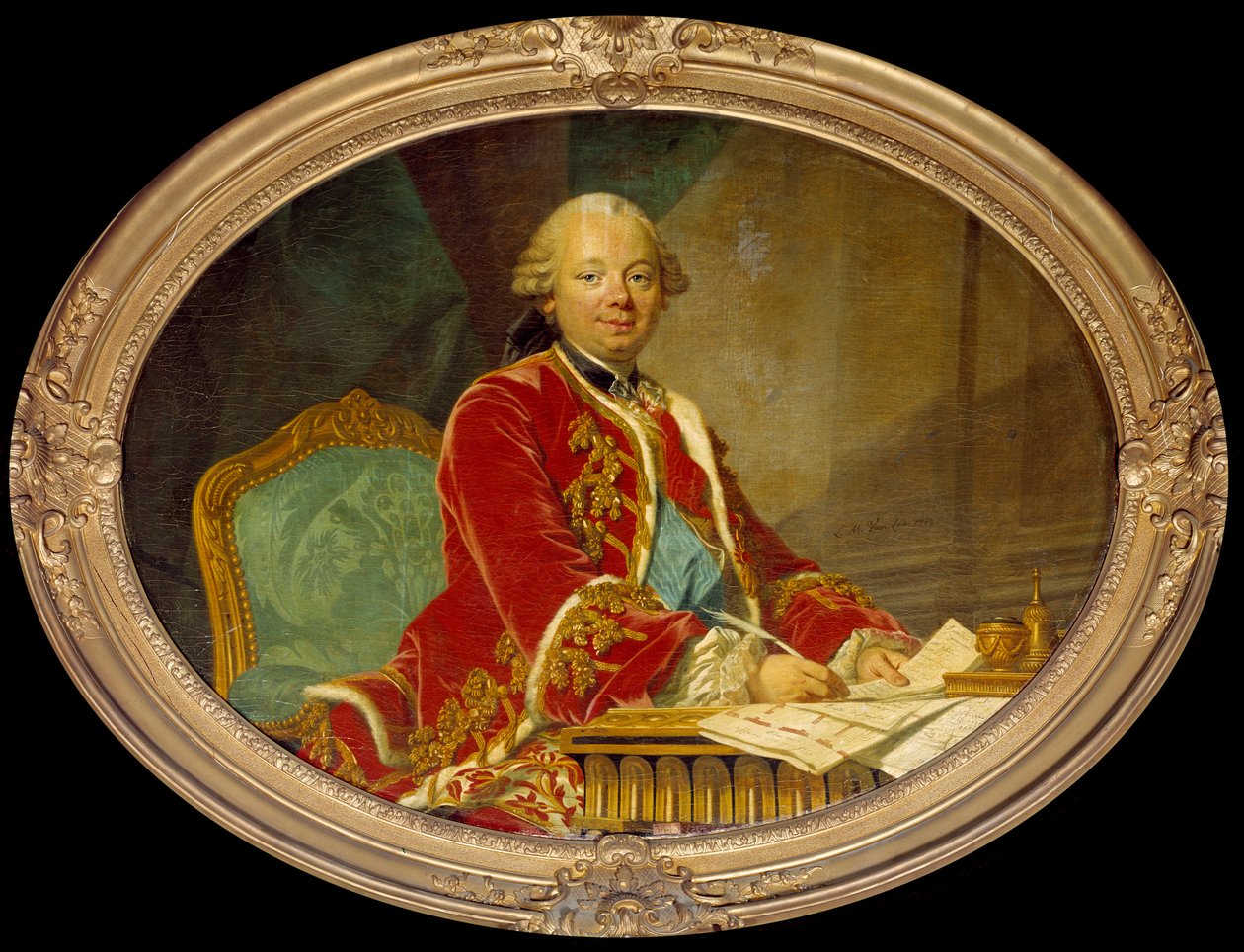Portrét Etienna Francoise, vévody z Choiseul Stainville (1719 -1785), ministra. Louis Michel Van Loo (1707-1771) od Louis Michel van Loo