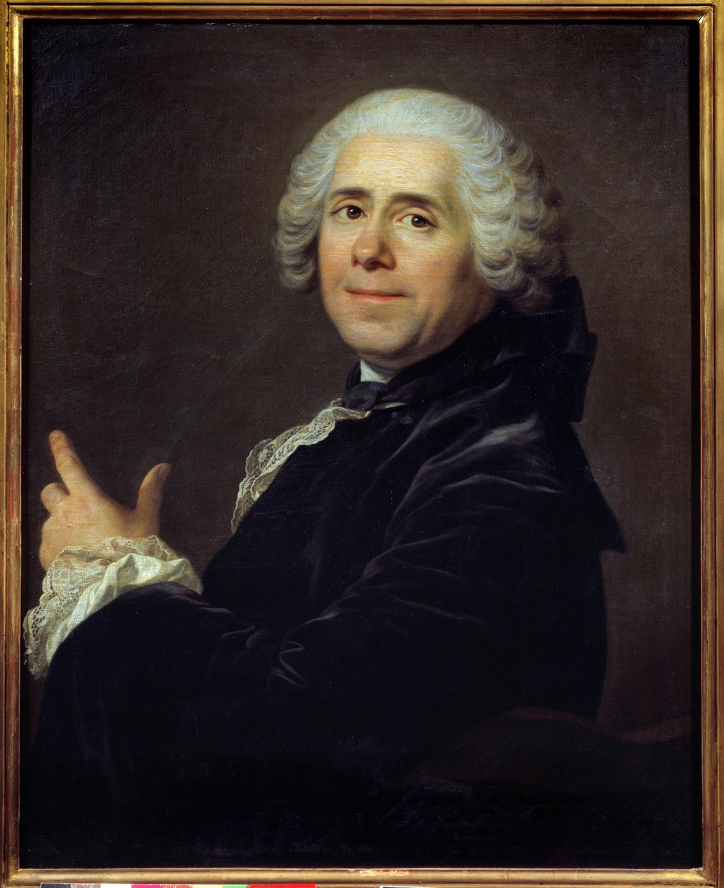 Portrét Pierra Carleta de Chamblain de Marivaux (1688 - 1763) dit Marivaux, francouzský spisovatel - Obraz Louis Michel Van Loo (1707 - 1771) od Louis Michel van Loo