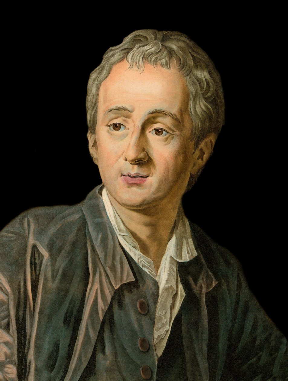 Portrét francouzského spisovatele a filozofa Denise Diderota (1713-1784) rytina Michel Van Loo od Louis Michel van Loo