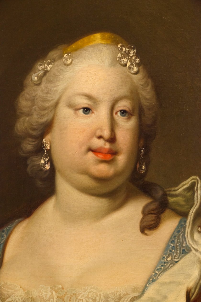 Barbara Portugalská nebo Braganza (detail) od Louis Michel van Loo