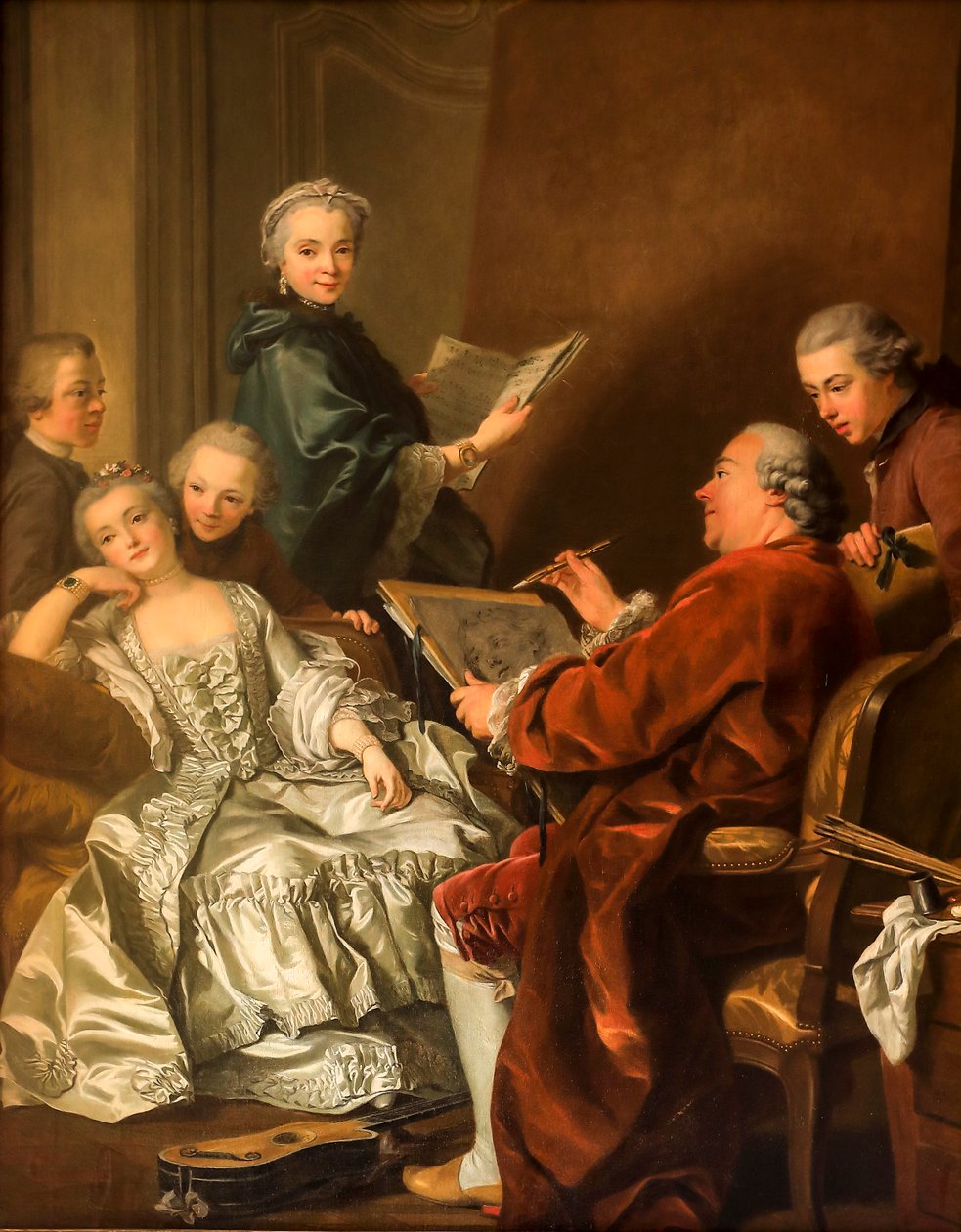 Carle Van Loo a jeho rodina od Louis Michel van Loo