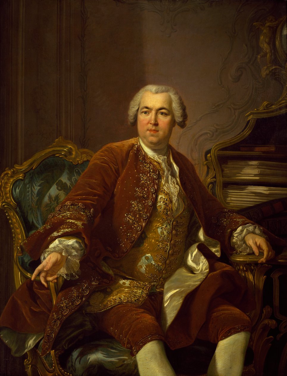 Portrét Nicolase Beaujona Louis Michel van Loo (1707-1771) od Louis Michel van Loo