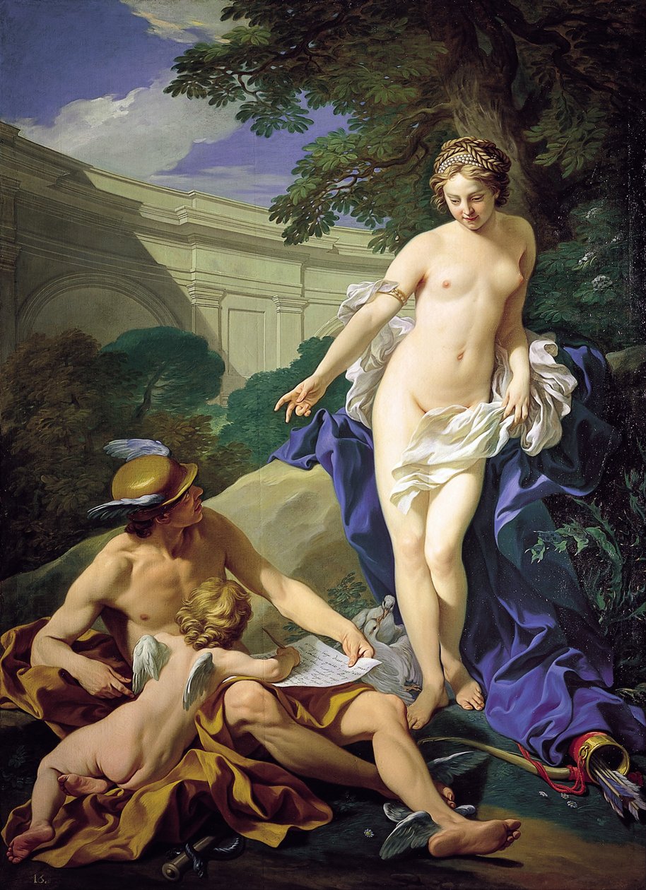 Venuše s Merkurem a Amorem od Louis Michel van Loo