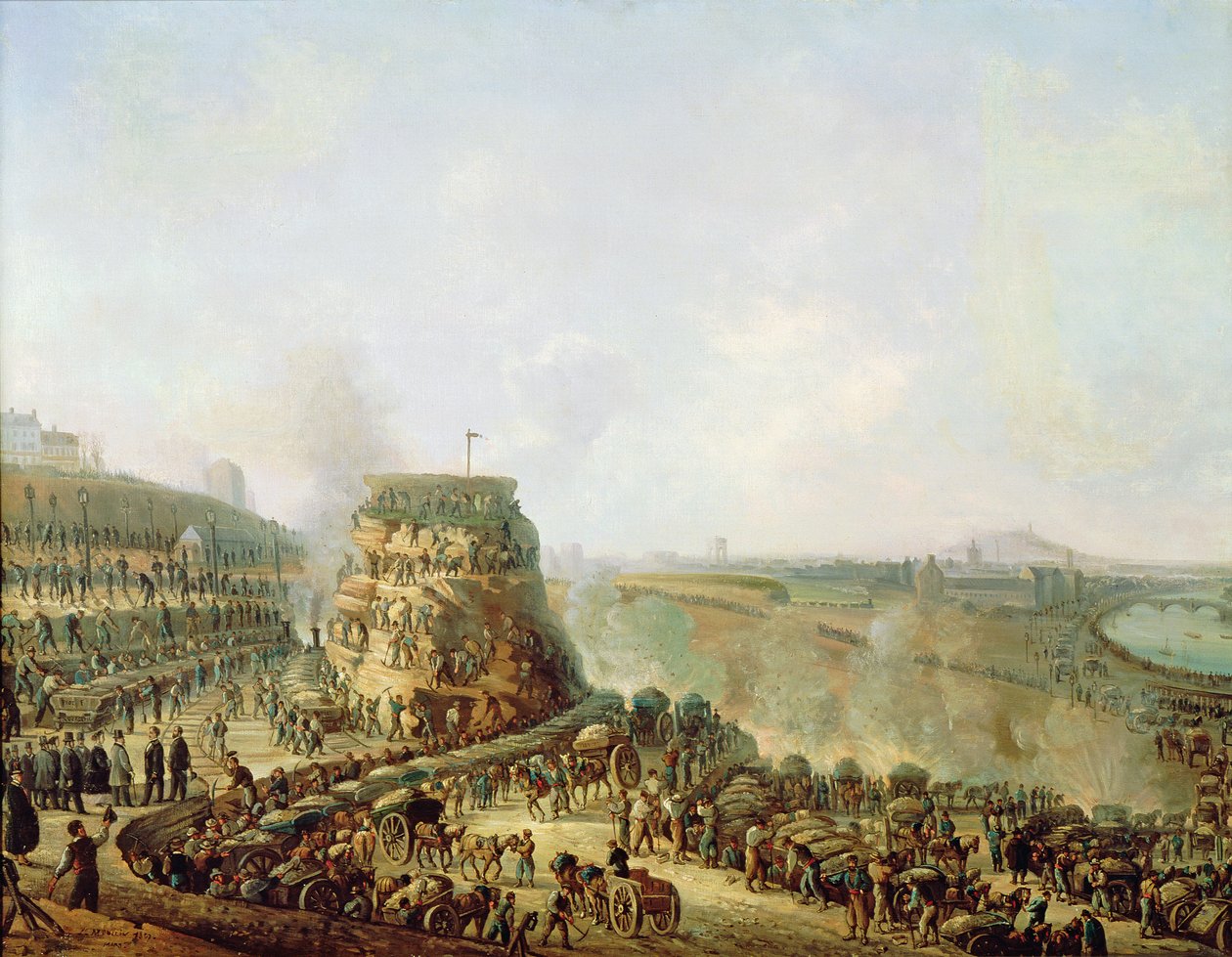 Císař Napoleon III (1808-73) a císařovna Eugenie (1829-1920) na návštěvě Chaillot Hill, 1867 od Louis Moullin