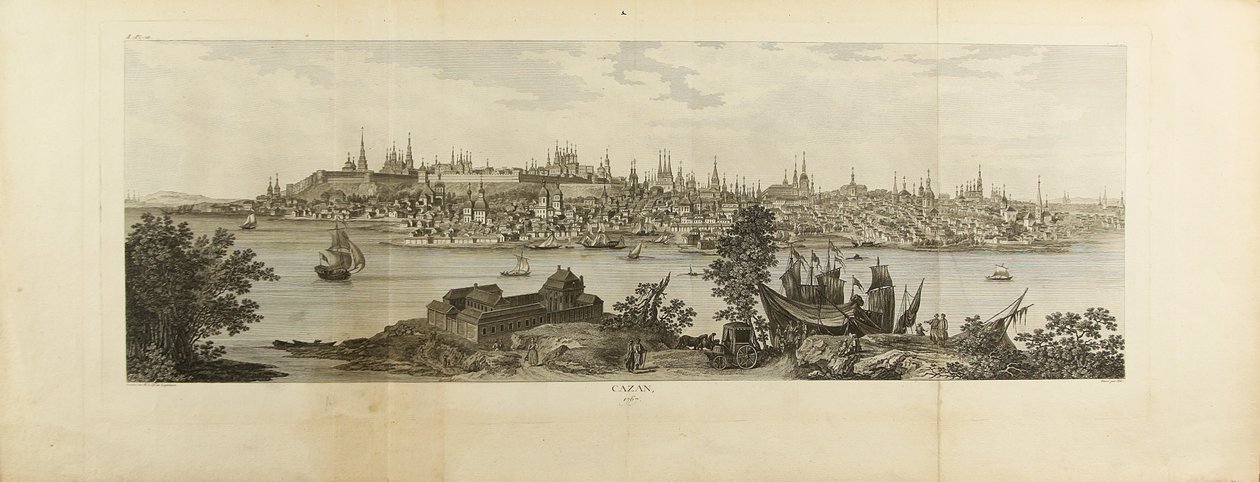 Panoramatický pohled na Kasan, 1767 od Louis Nicolas de Lespinasse