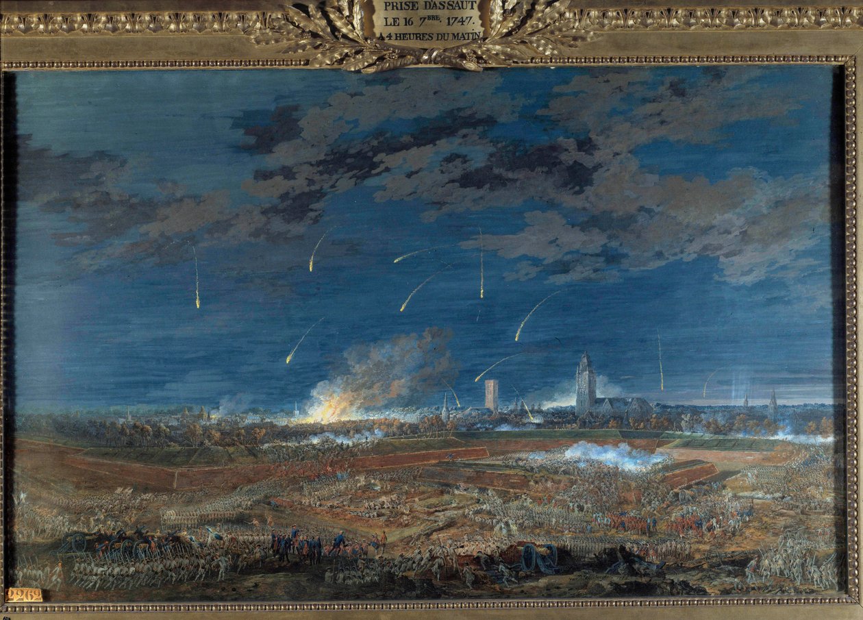 Storm of Berg Op Zoom (Berg-Op-Zoom) 16. září od Louis Nicolas van Blarenberghe