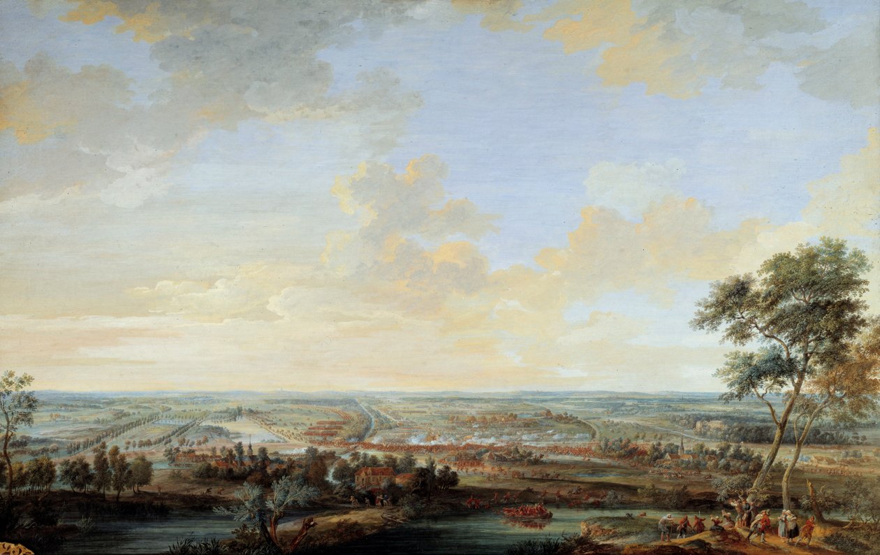 Válka o rakouské dědictví (1741–1748): „“ bitvu u Melle vyhrál vikomt z Chayly, 9. července od Louis Nicolas van Blarenberghe