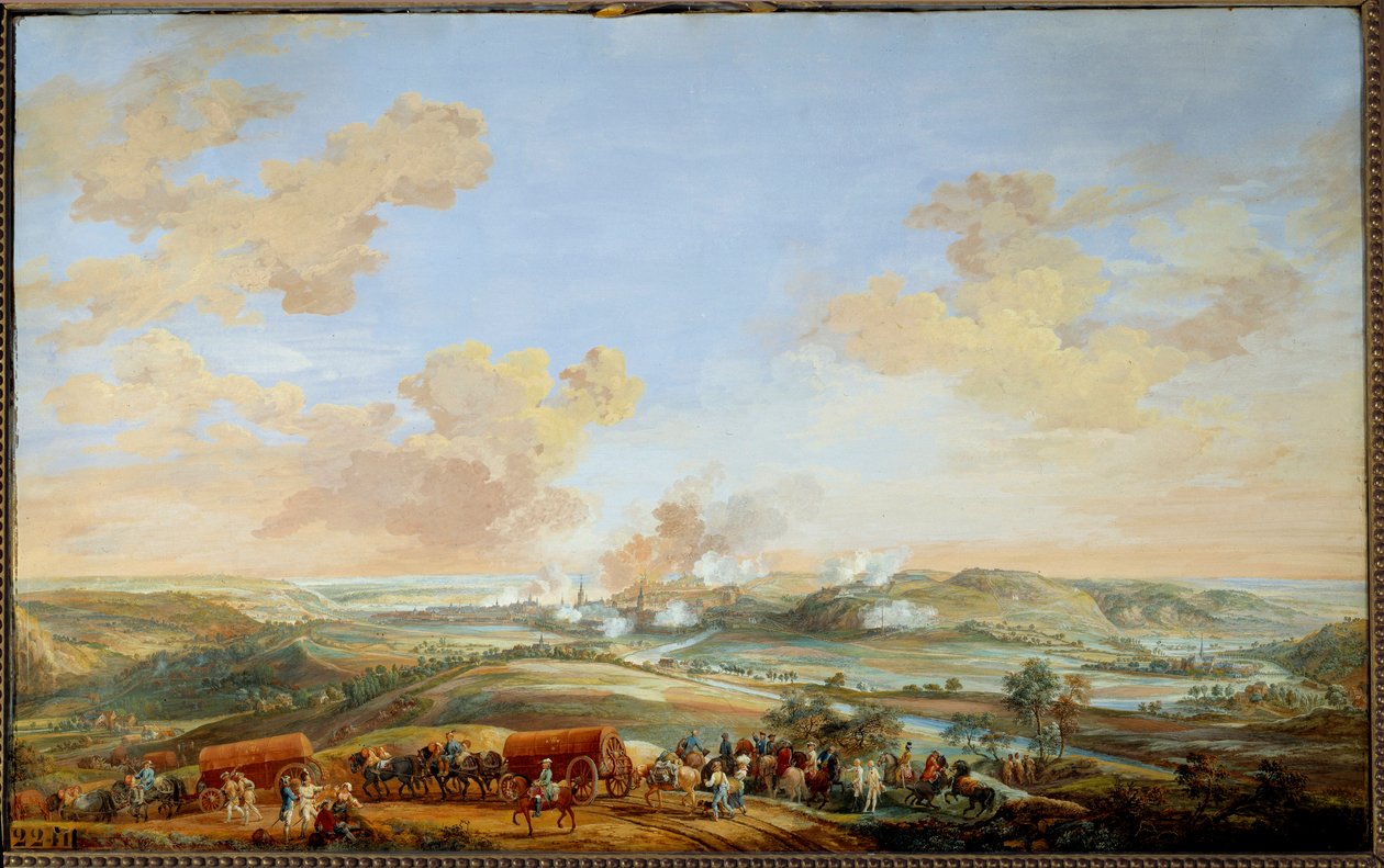 Válka o dědictví Rakouska (1741-1748): “” Obléhání hradů Namur hrabětem z Clermontu od 24. do 30. září 1746”” Kvaš Louis Nicolas Van Blarenberghe (1716-1794) 1782 Ne. 0,59x0,94 m Versailles, zámecké muzeum od Louis Nicolas van Blarenberghe
