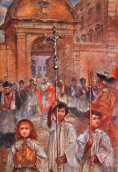 Slavnostní procesí ve Frejus ke cti svatého Leonce od Louis Ollier
