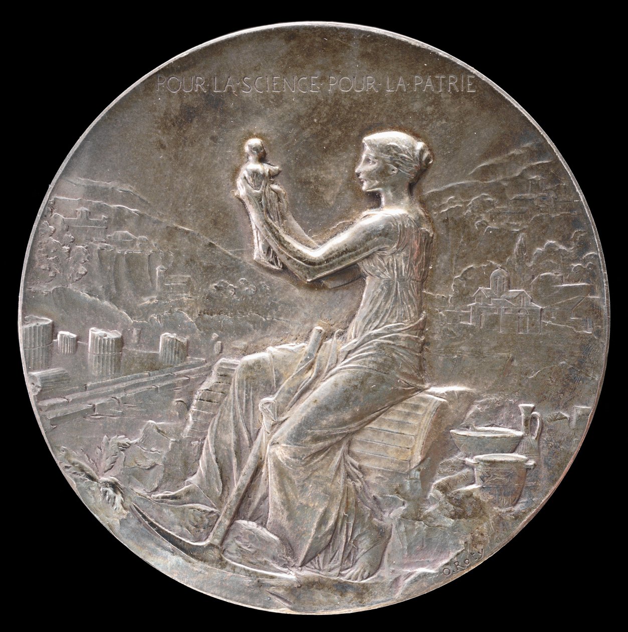 Medaile k padesátému výročí francouzské školy v Aténách [avers], 1898. od Louis Oscar Roty