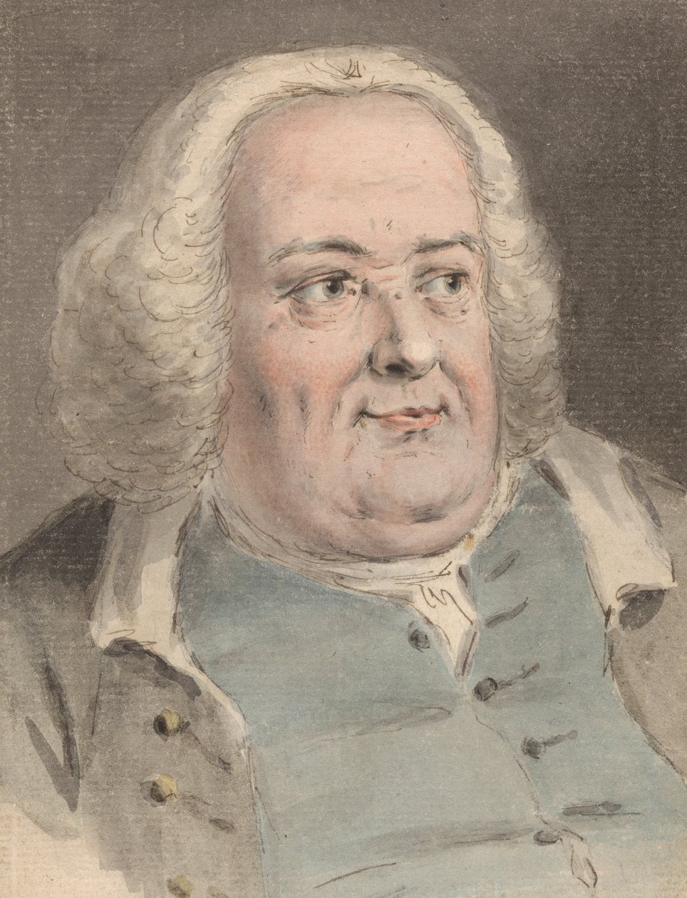 Portrét muže s dvojitou bradou od Louis Philippe Boitard