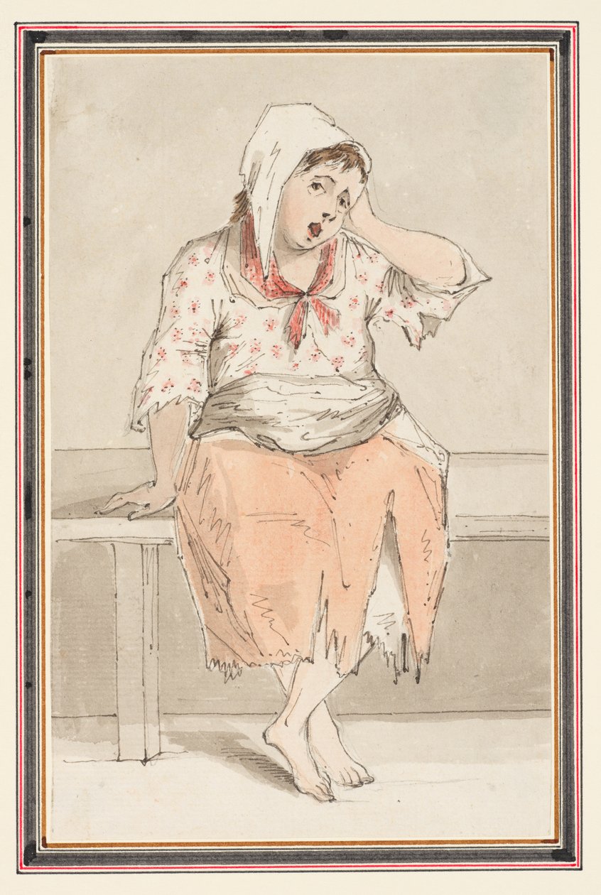 Studie sedící ženy od Louis Philippe Boitard