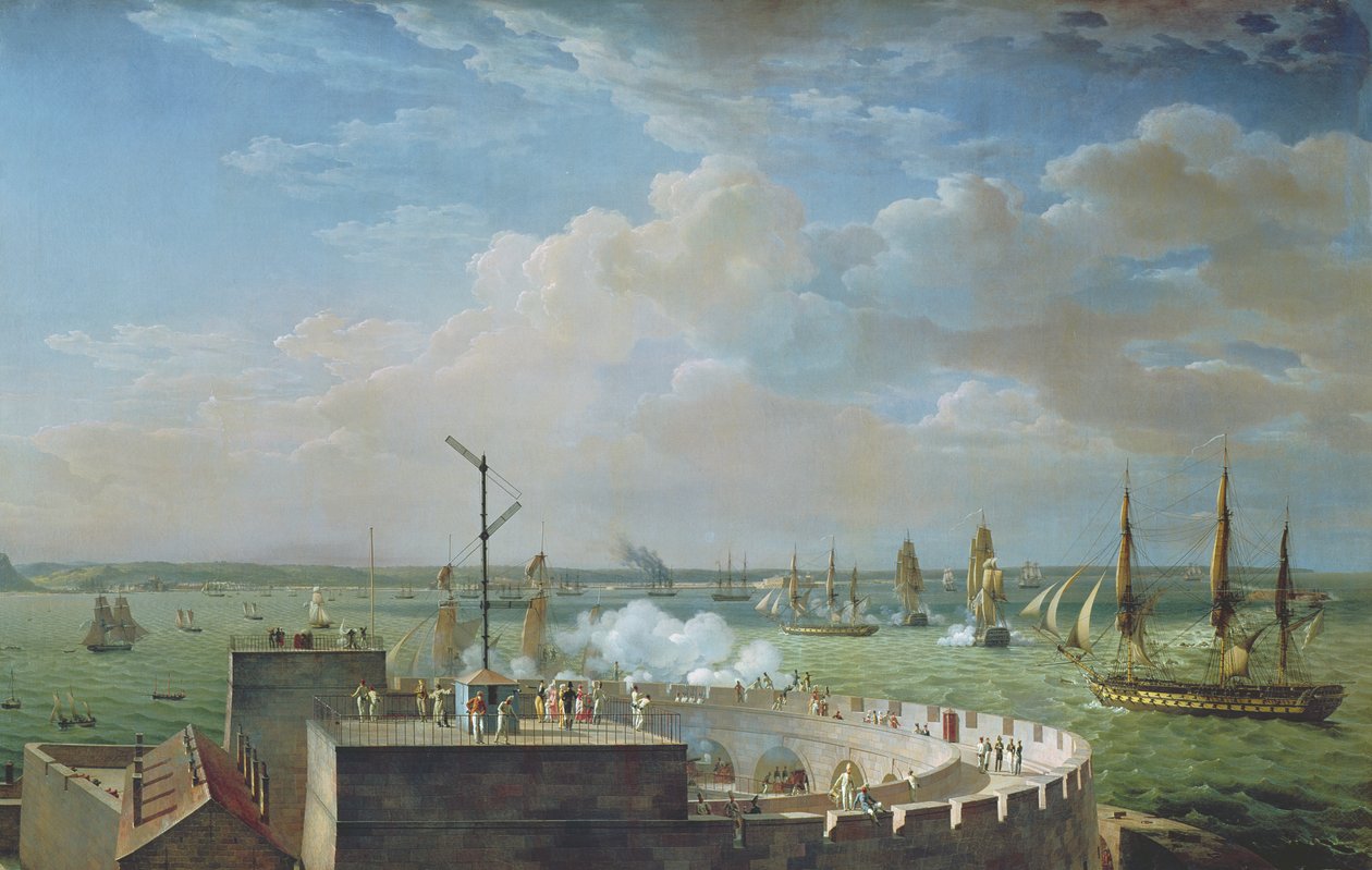 Přístav Cherbourg, 1822 od Louis Philippe Crepin