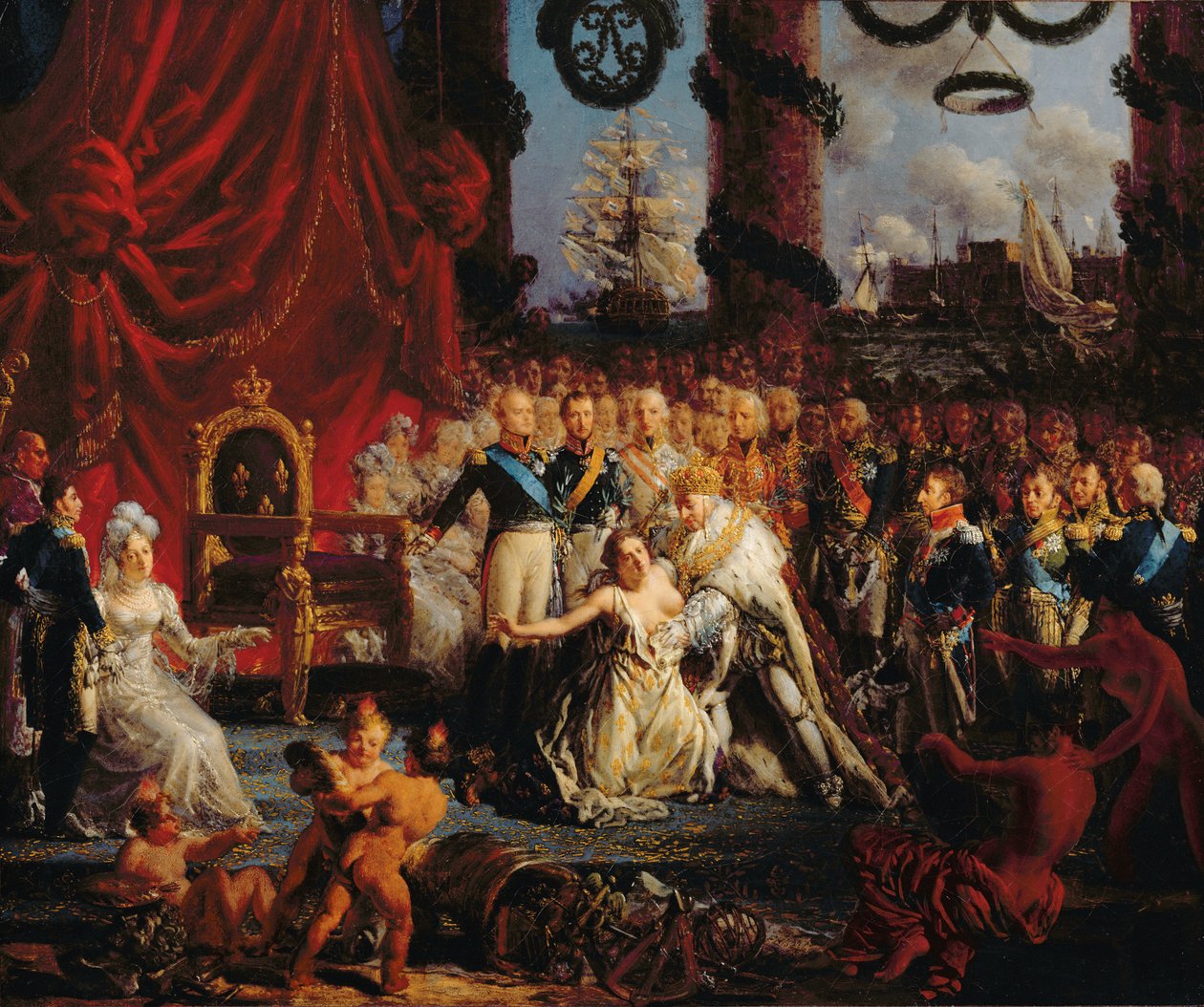 Ludvík XVIII (1755-1824) Pomáhá Francii na nohy, po roce 1814 od Louis Philippe Crepin