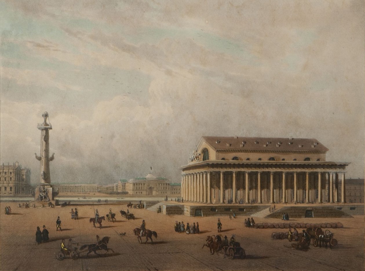 Burza cenných papírů v Petrohradě, konec 1840s. od Louis Pierre Alphonse Bichebois