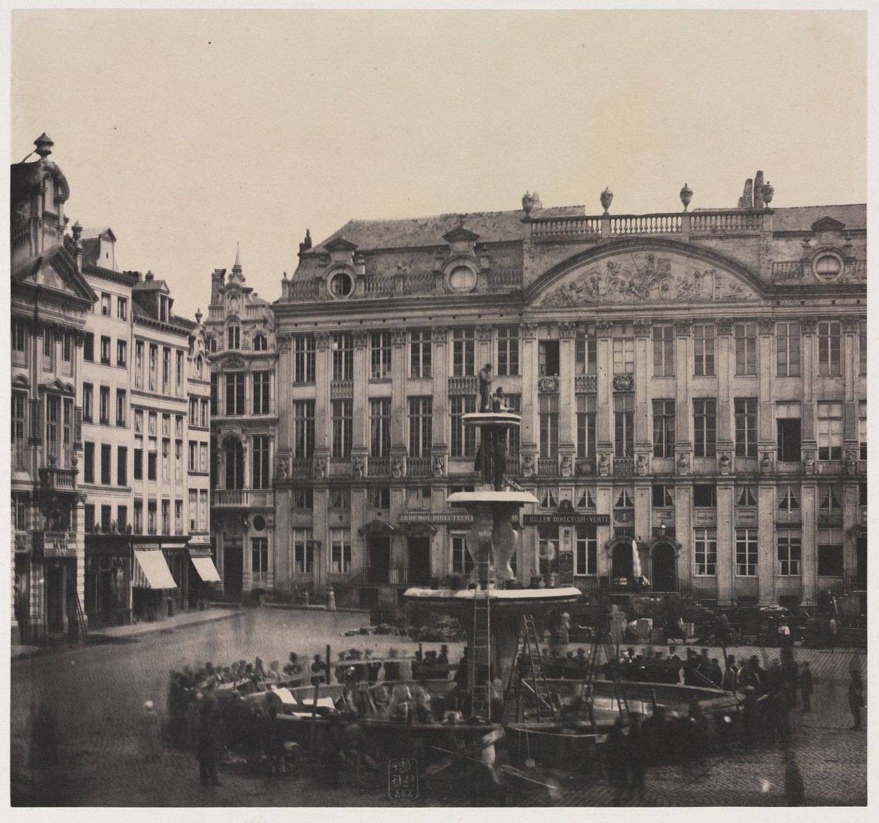 Bez názvu (Výstavba pamětní fontány) od Louis Pierre Theophile Dubois de Nehaut
