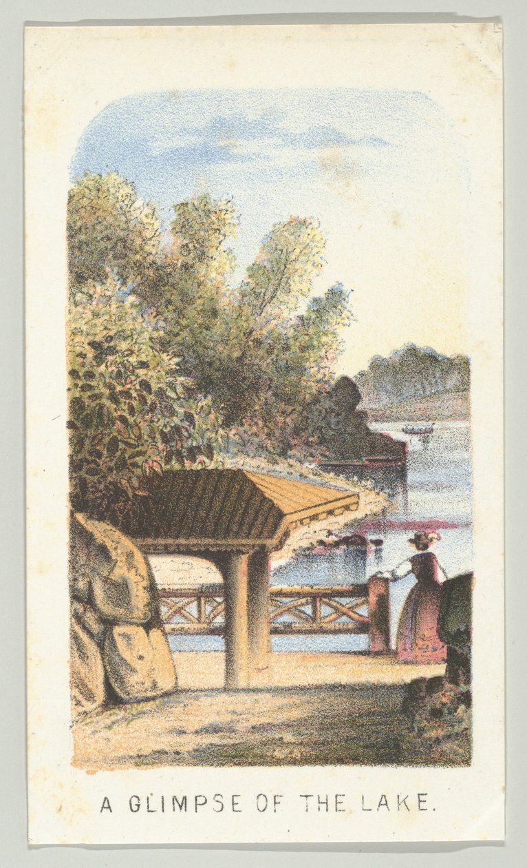 Letmý pohled na jezero, ze série, Pohledy v Central Parku, New York, část 2, 1864. od Louis Prang
