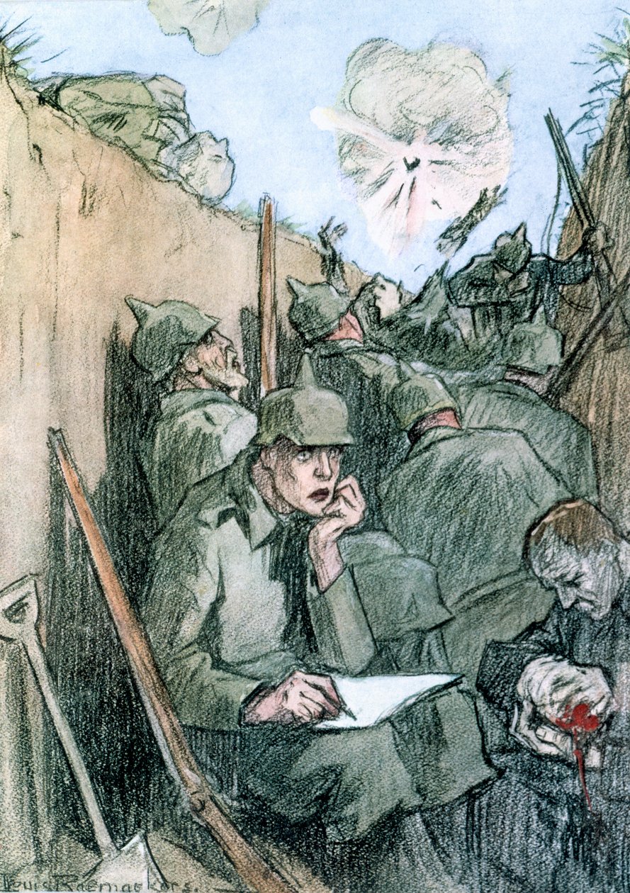 „Dopis z německých zákopů“, 1916 od Louis Raemaekers