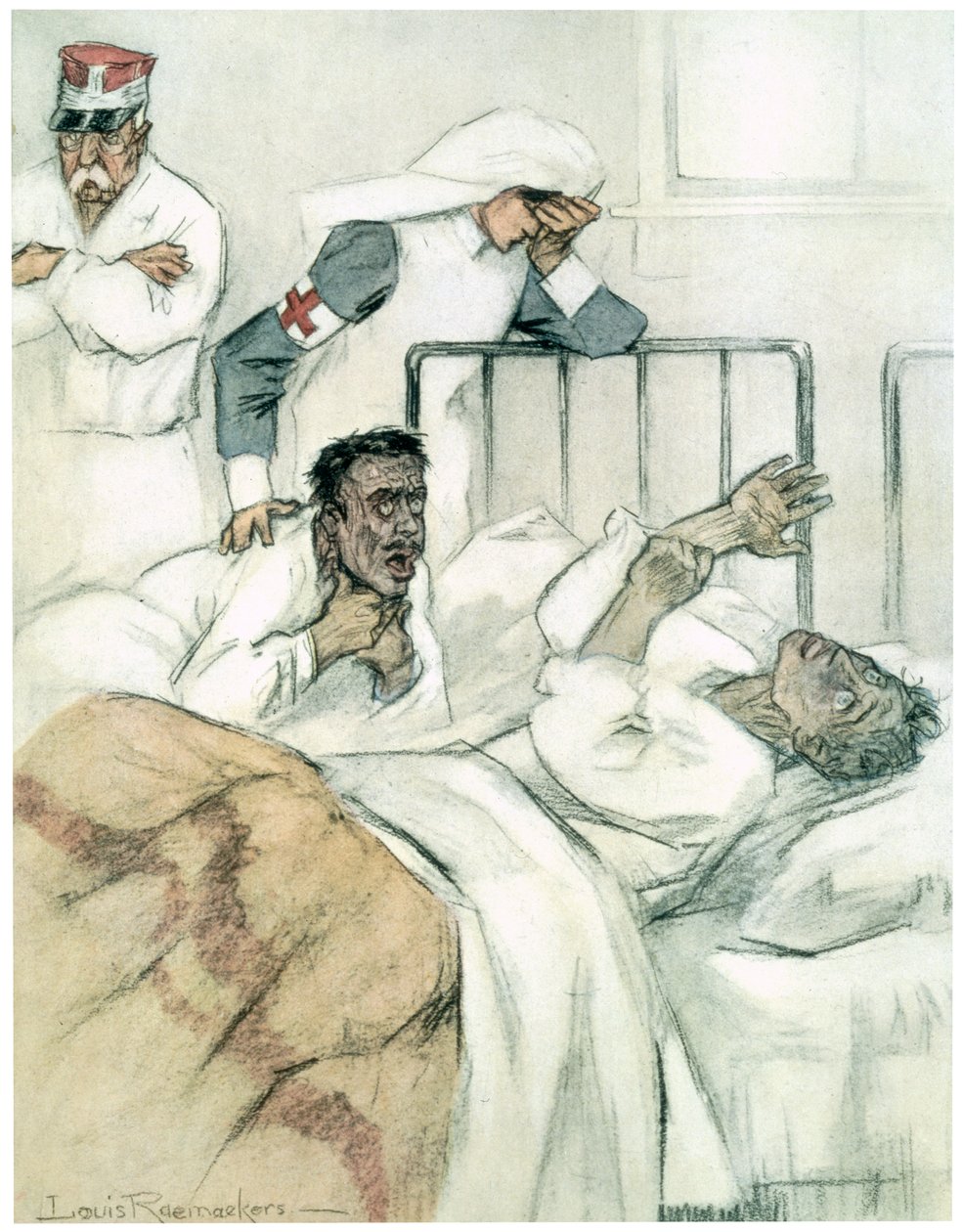 „Pomalé udušení“, 1916 od Louis Raemaekers