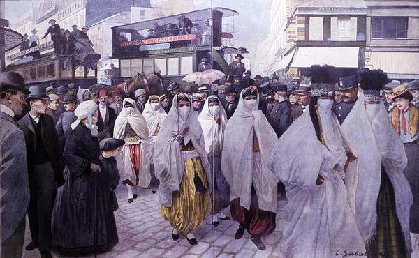 Umělci Orientálního divadla se vracejí do Trocadera od Louis Remy Sabattier