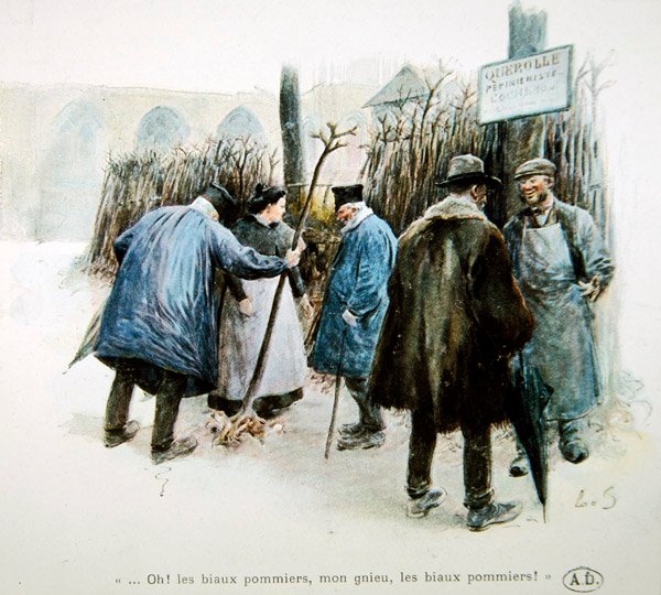 Školkaři a školkaři chválí nádherné jabloně v Normandii od Louis Remy Sabattier