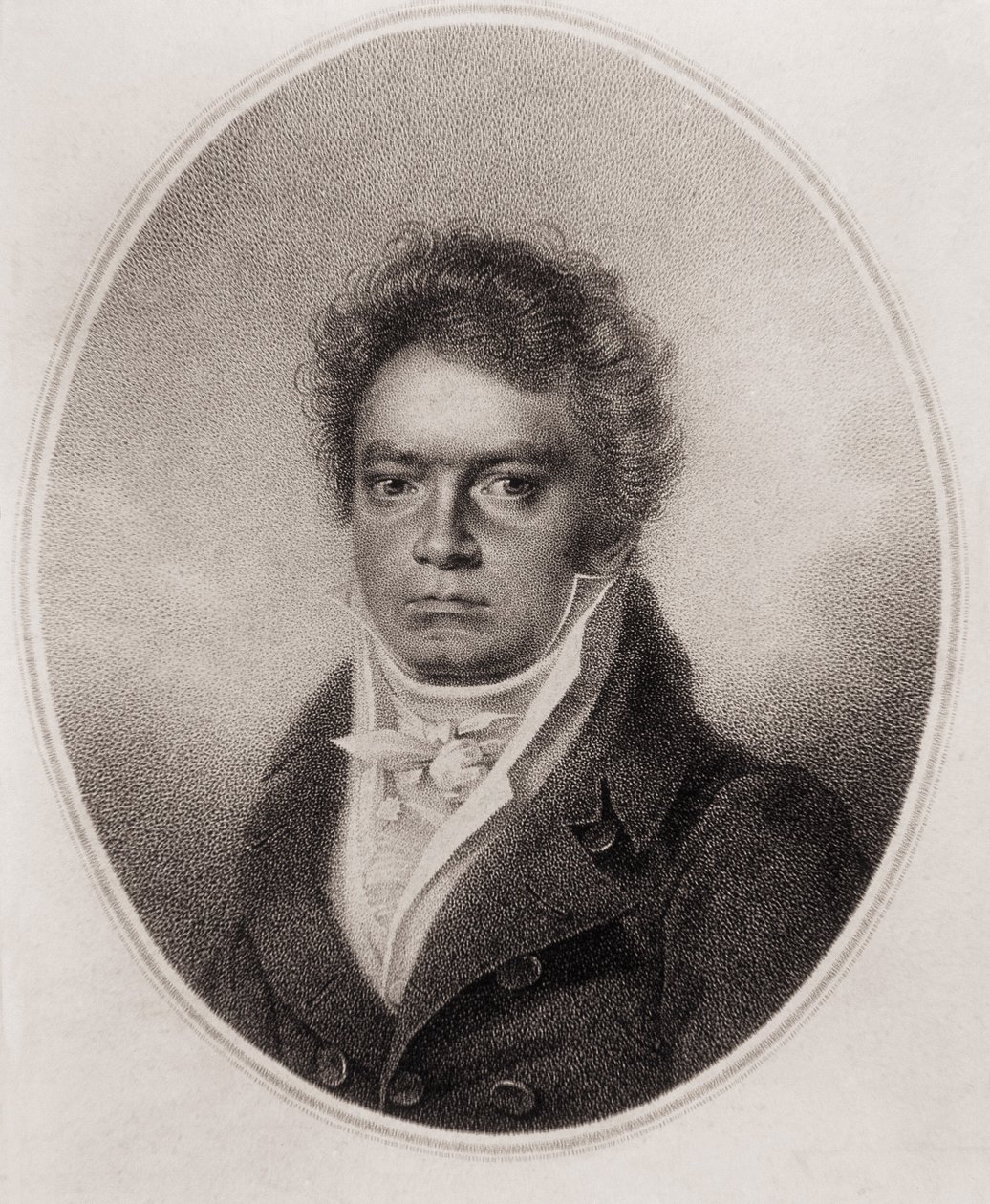 Beethoven, Ludwig, dodávka. německý skladatel (rytina) od Louis Rene Letronne