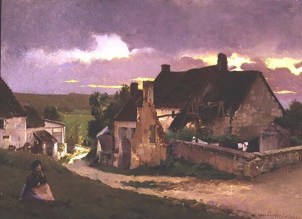 Postava u chaty od Louis Robert Carrier Belleuse
