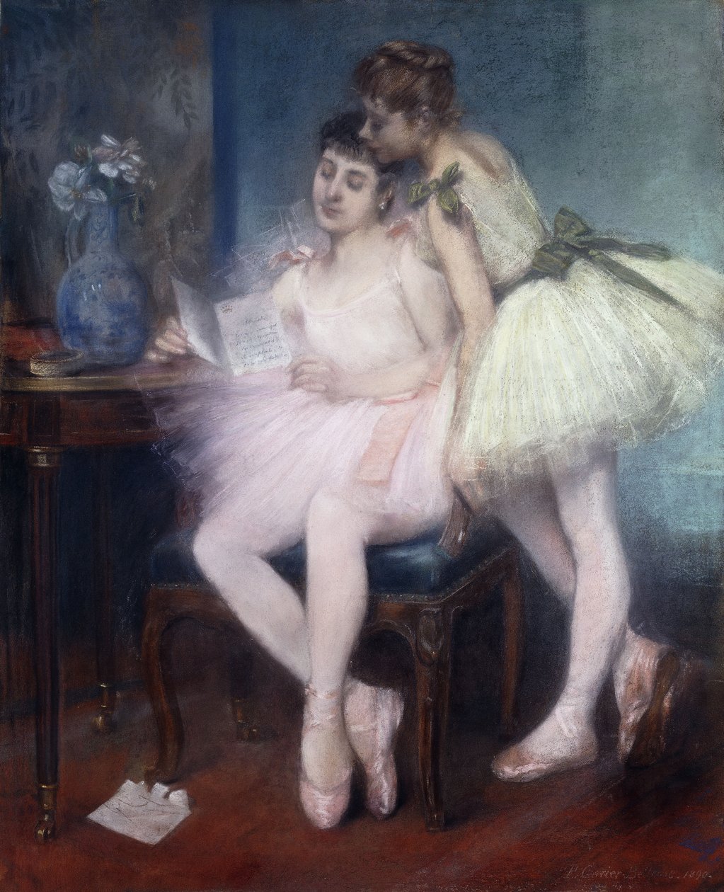 Dopis; Dopis, 1890 od Louis Robert Carrier Belleuse