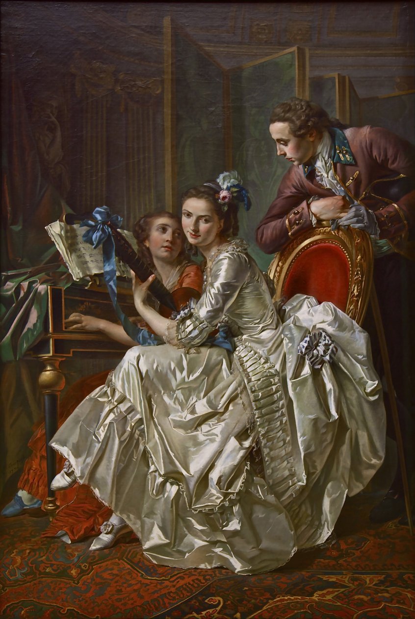 Hudební večírek, 1774 od Louis Rolland Trinquesse