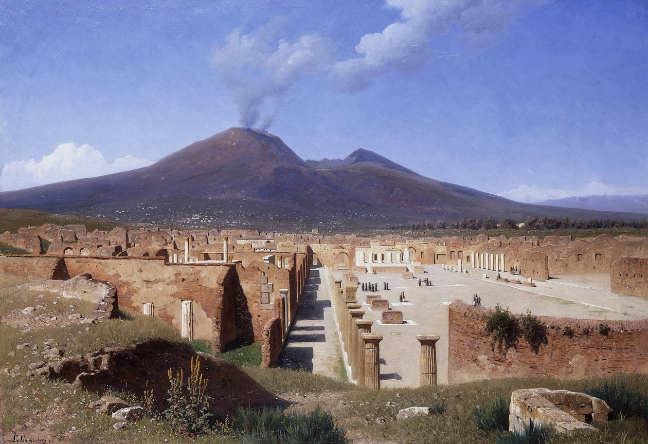 Vesuv z Pompejí, 1883 od Louis Spangenberg