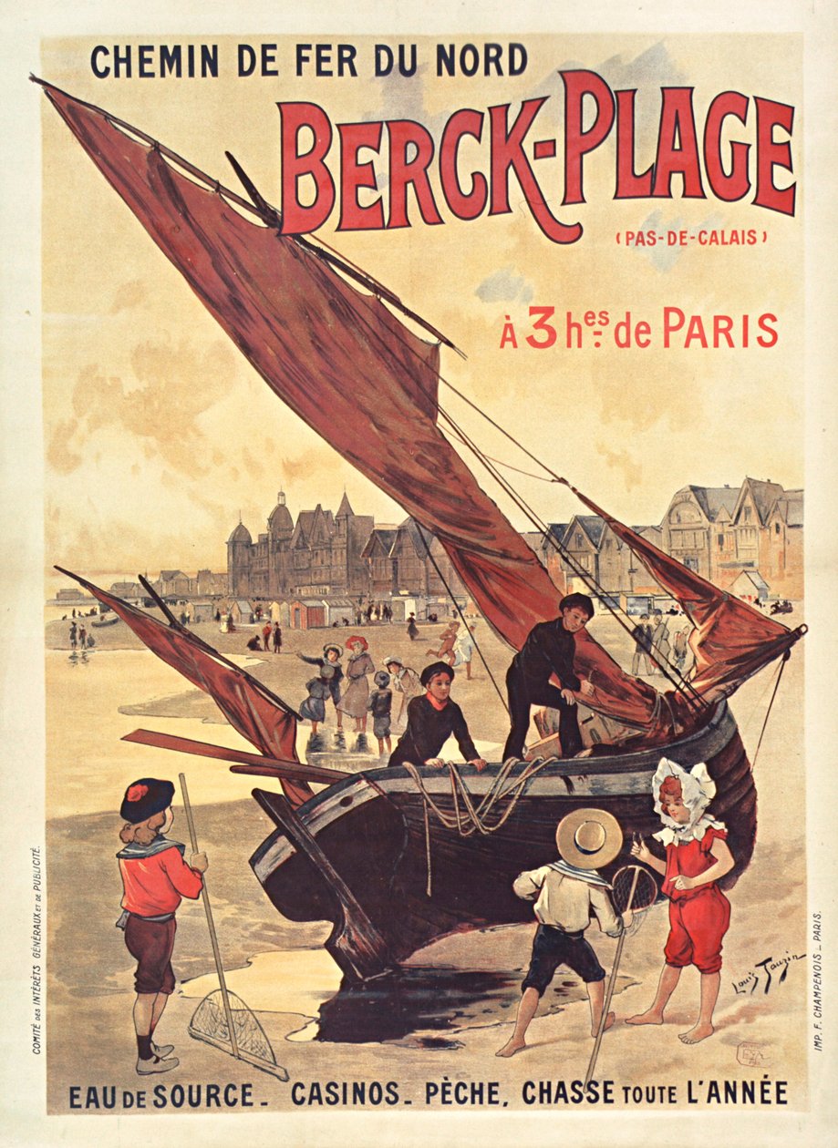 Severní dráhy. Berck-Plage, c. 1910. od Louis Tauzin