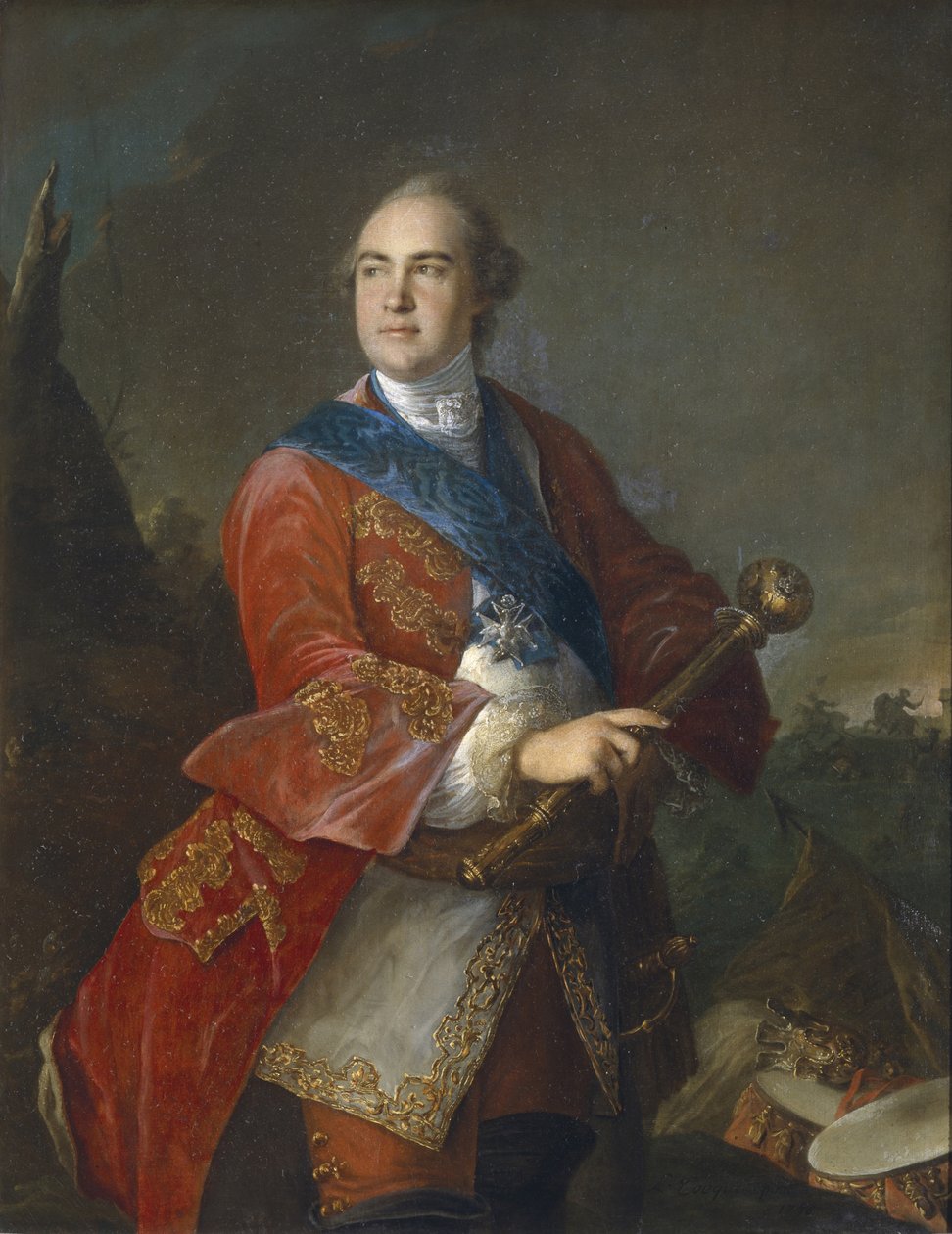 Portrét hraběte Kirilla Razumovského 1728-1803, posledního hejtmana Ukrajiny, 1758 od Louis Tocqué