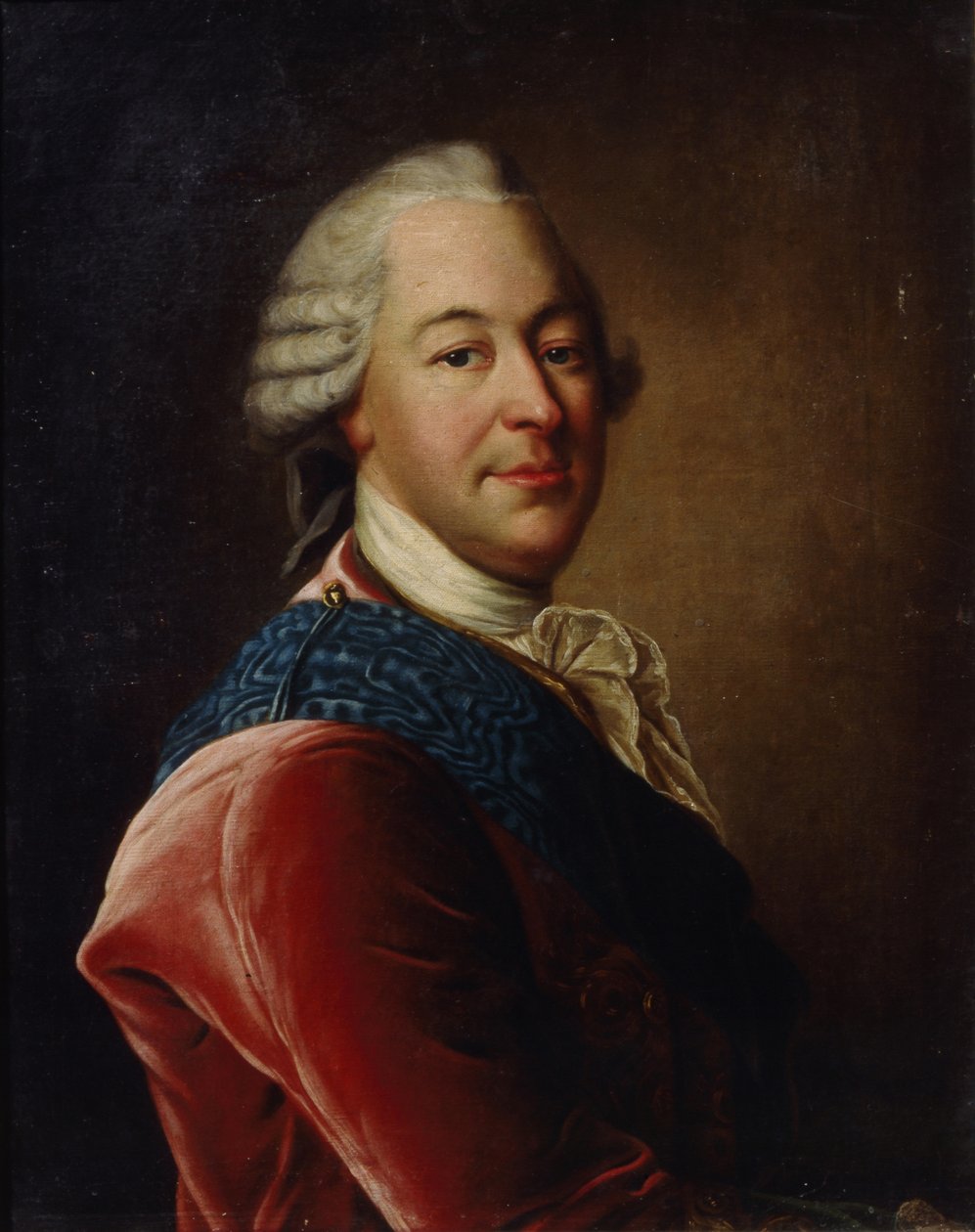Portrét hraběte Michaila Illarionoviče Voroncova 1714-1767, polovina 18. stol. od Louis Tocqué