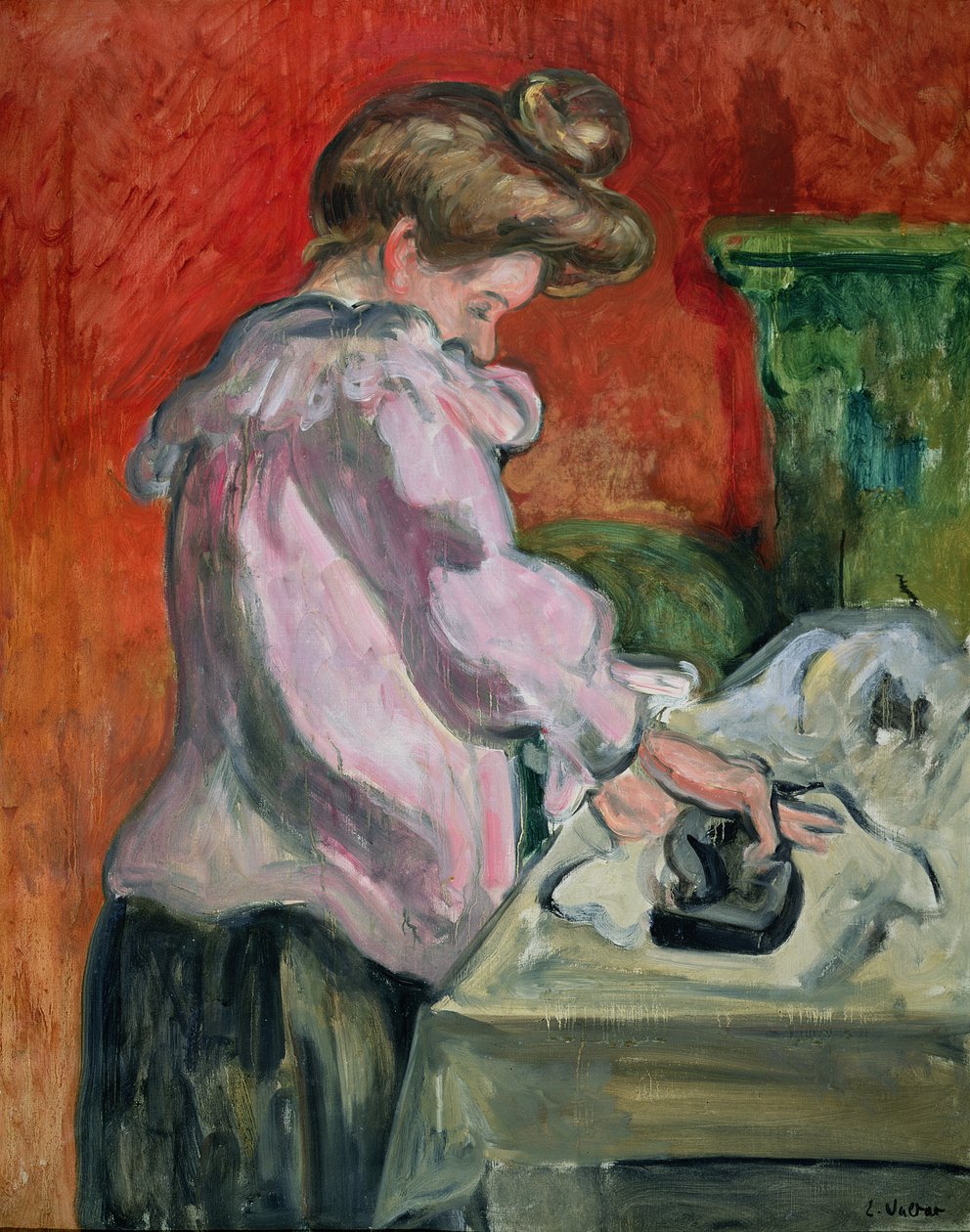 Žehlící žena (olej na plátně) od Louis Valtat