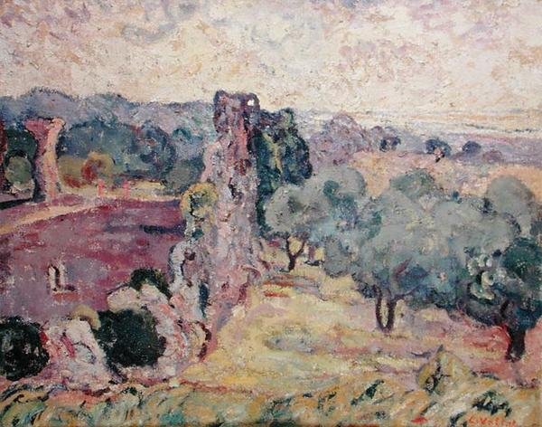 Krajina jižní Francie, kolem roku 1908 (olej na plátně) od Louis Valtat