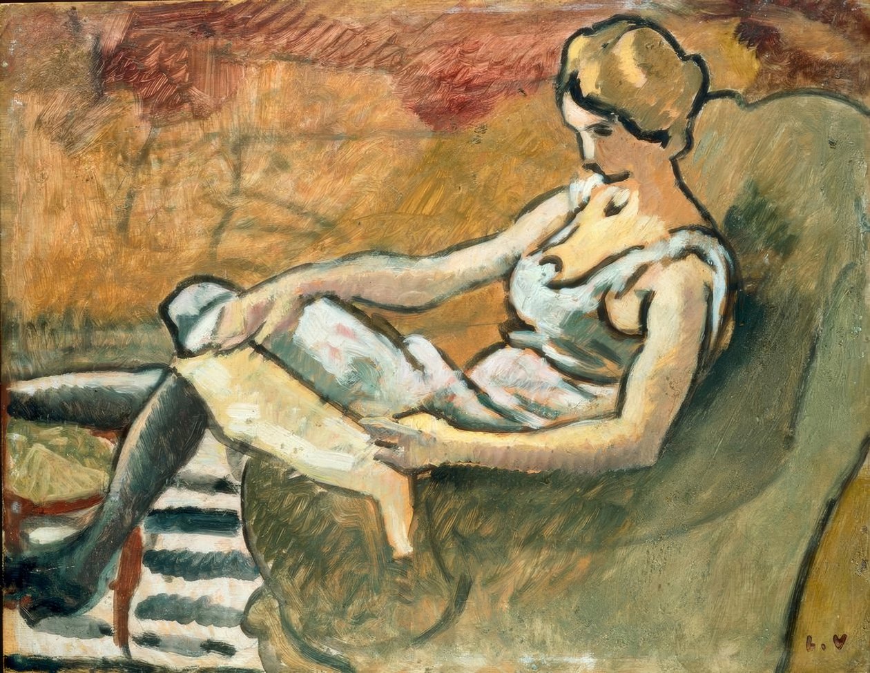 Louis Valtat, "La pensive" / Olej na plátně, 1916 od Louis Valtat