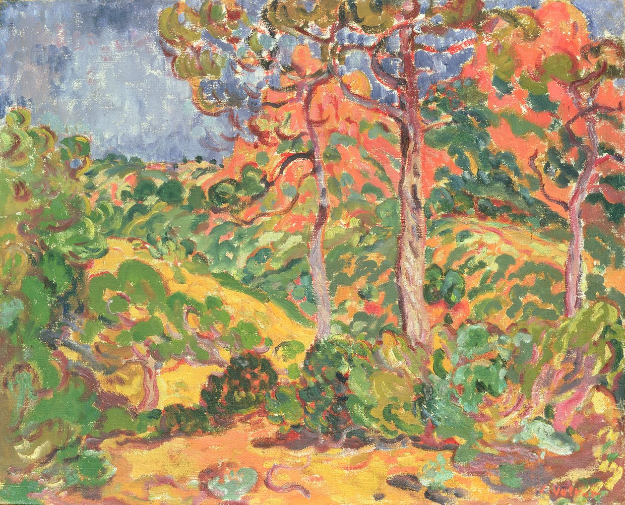 Slunce skrz stromy, kolem 1908-09 (olej na plátně) od Louis Valtat