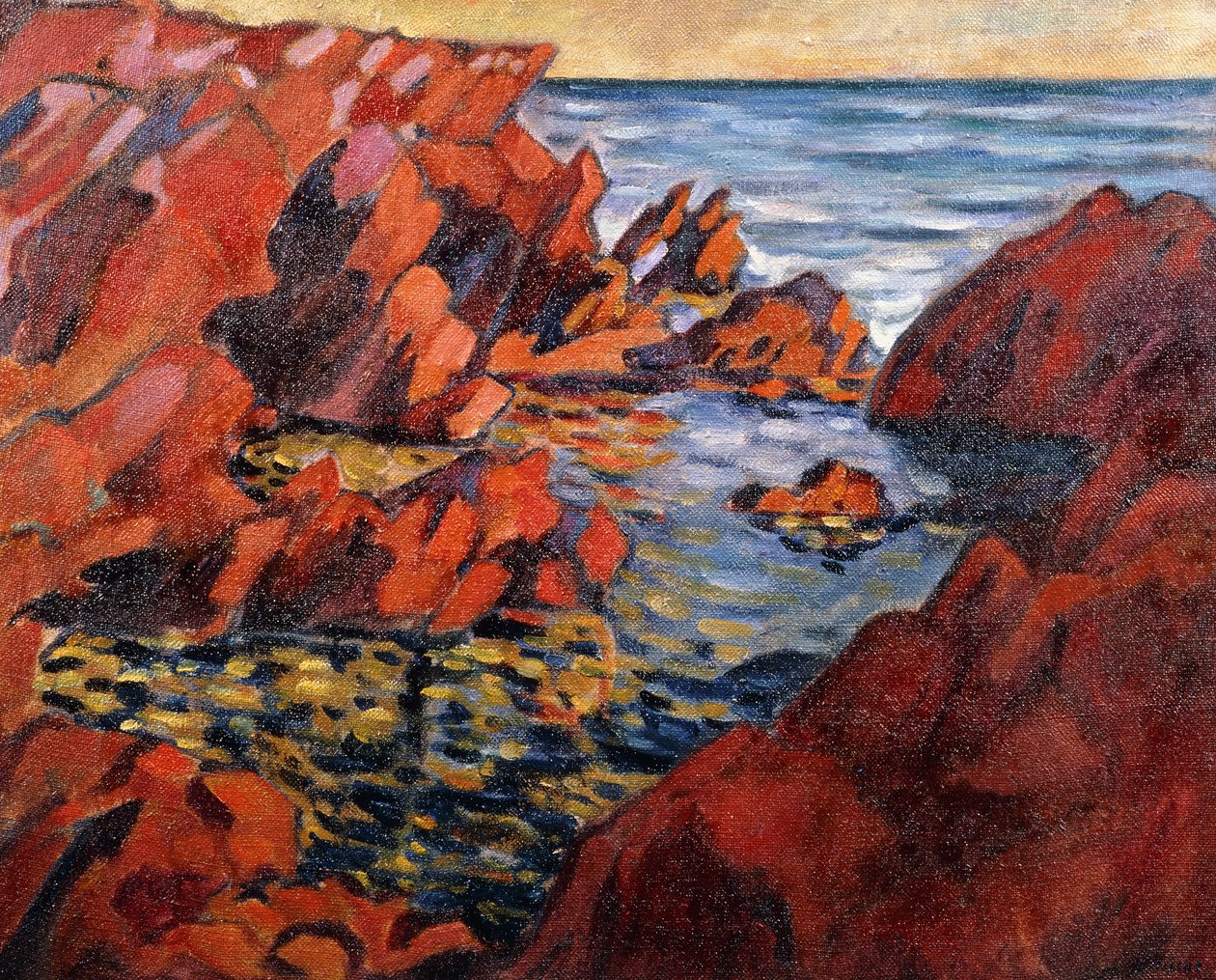 The Sea at Away; Rudé moře, kolem 1917/1918 (olej na plátně) od Louis Valtat