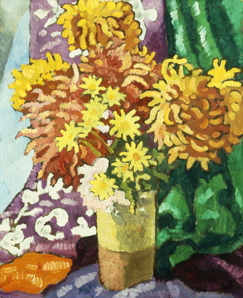 Vase de Dahlias, cca 1935 (olej na plátně) od Louis Valtat