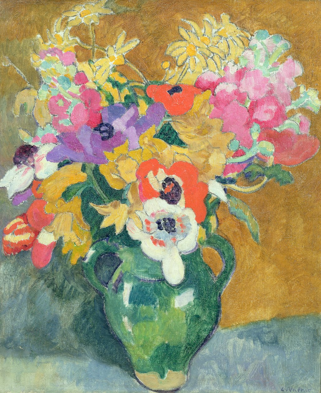 Váza s květinami, kolem roku 1925 (olej na plátně) od Louis Valtat
