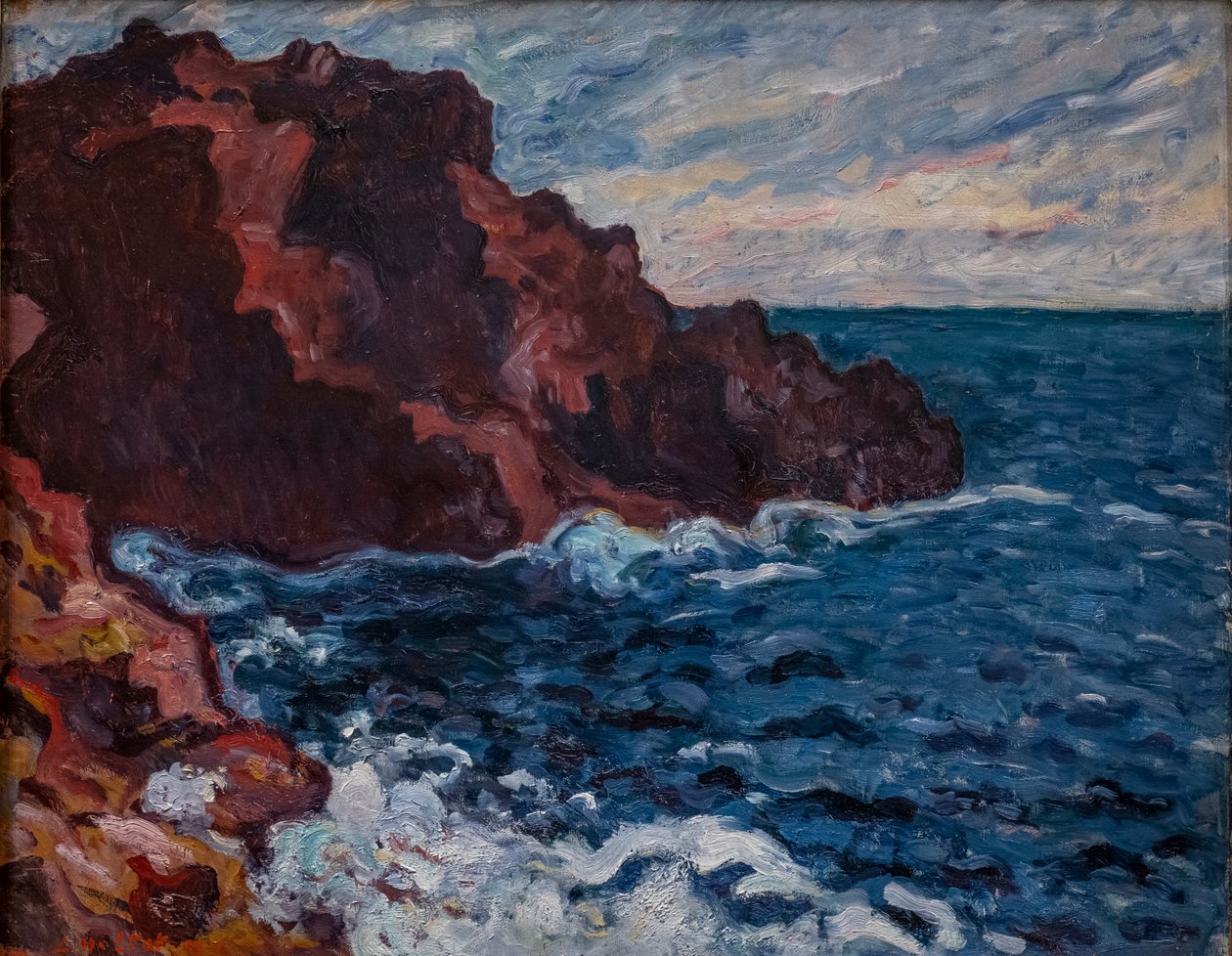 Fialové skály (mořský příliv) od Louis Valtat