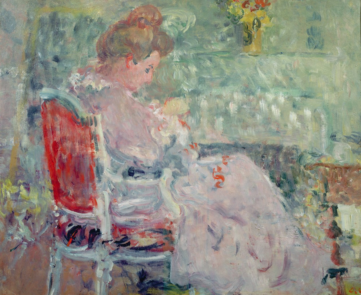 Žena šití od Louis Valtat