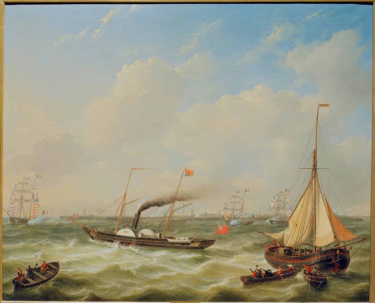 Královna Viktorie v Ostende 1843 / drahokam. od Louis Verboeckhoven