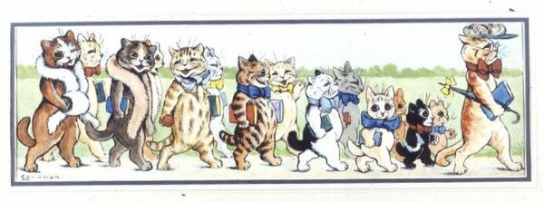Třídní výlet (kvaš) od Louis Wain