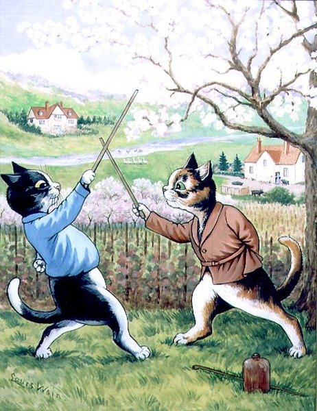 Kočičí šerm od Louis Wain