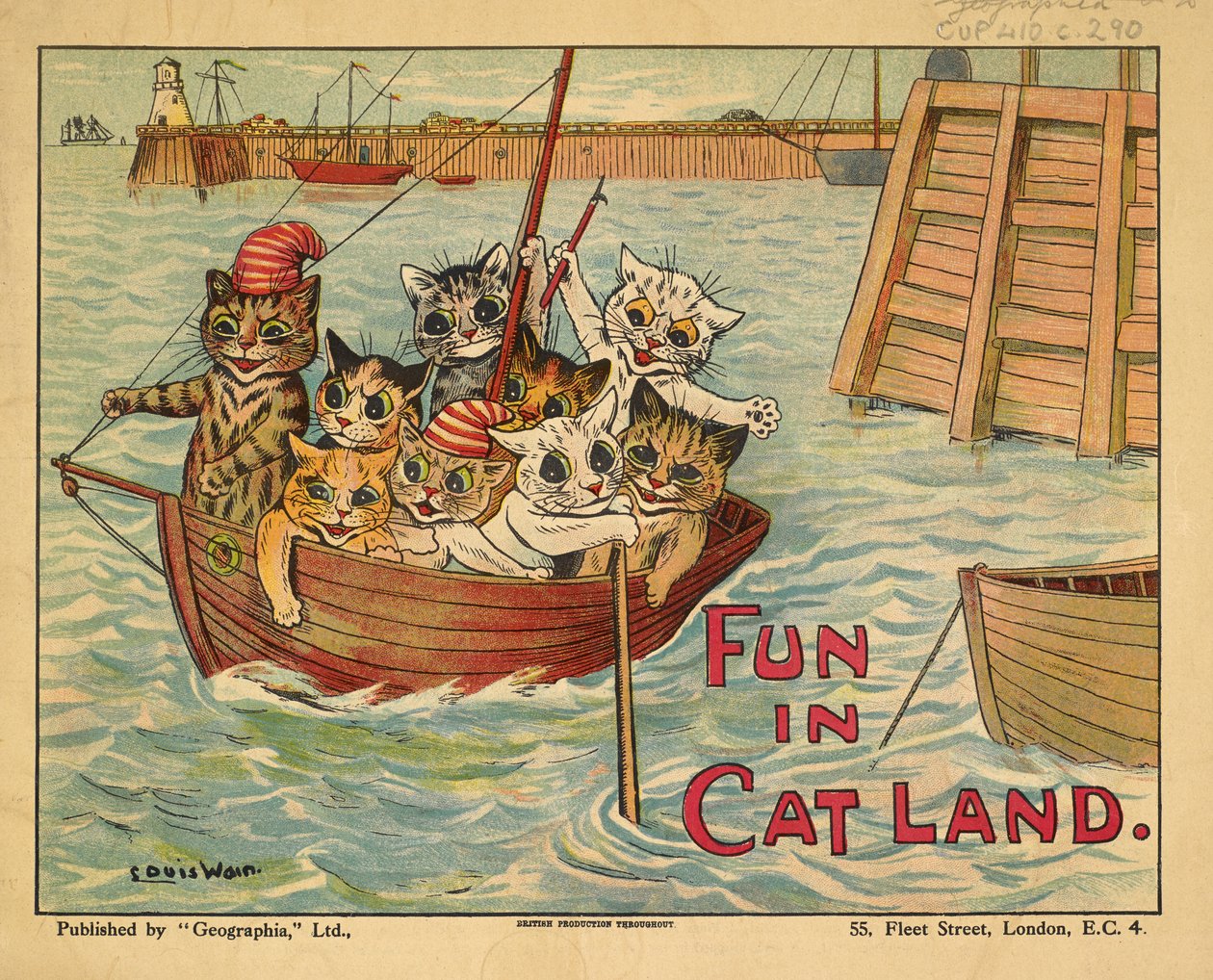 Kočky na lodi. od Louis Wain