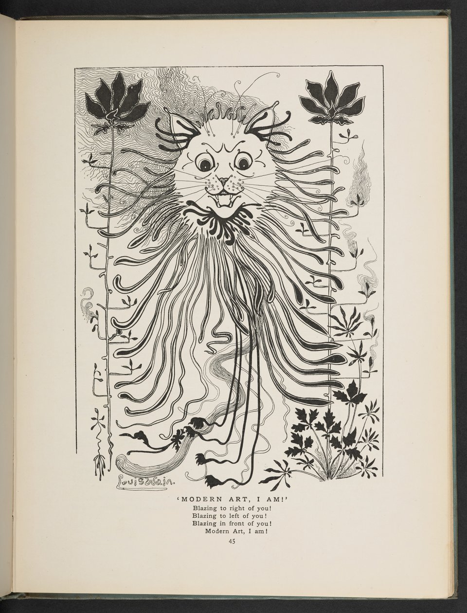 Jsem moderní umění Jsem, ze str. 45, Louis Wain Annual od Louis Wain