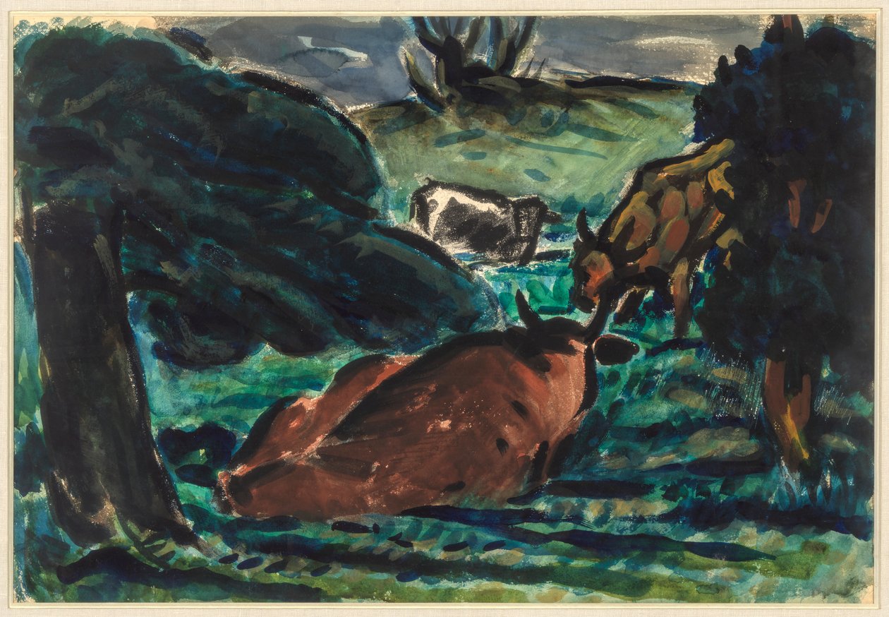 Ležící krávy, 20. léta 20. století. od Louis Wiesenberg