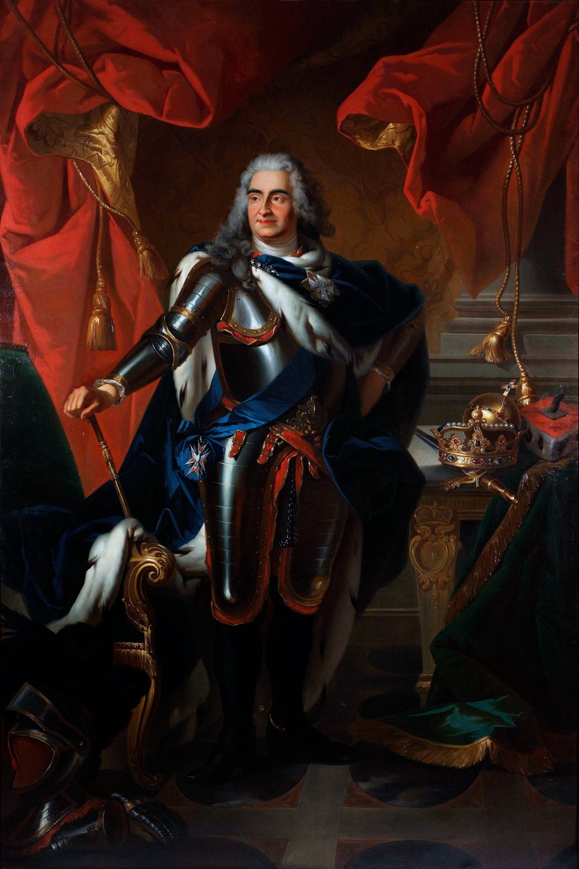 Portrét Fridricha-Augusta (Frederic Auguste) Saského, známého jako Silný (1670-1733), poté Augusta II. polského krále (Portrét Fridricha Augusta Polského a Saska (1670-1733)) Obraz podle Louise de Silvestre (1675- 1760) Olej na plátně - State Art G od Louis de (after) Silvestre